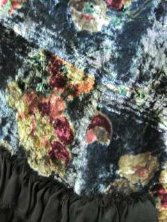 TAO Comme de Garcons womens velvet flower print shawl S $1905 New 