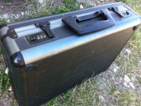 Vintage Aluminum Briefcase Attache Case Laptop Combination  