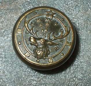 Antique Elks Lodge Emblem Solid Cast Bronze Door Knob Great Condition 