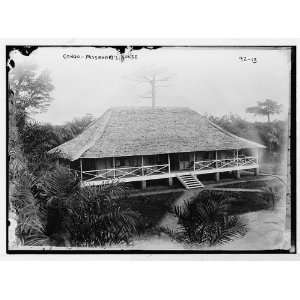  Photo Missionary house, the Congo, Africa 1900