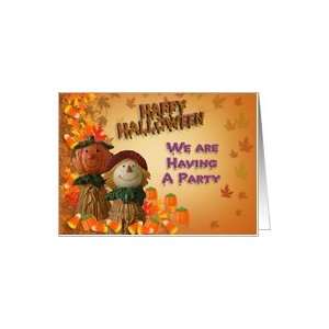  Halloween Party Invitation cute characters Card Health 