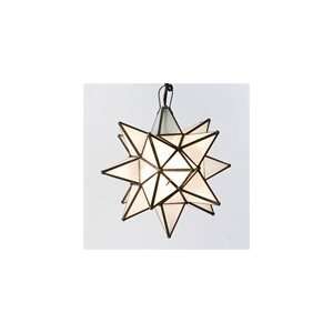 Moravian Star Pendant Chandelier Large Frosted Glass by Worlds Away 