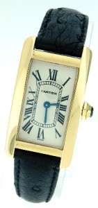 Ladies Cartier Tank Americaine 1710 18K Gold Quartz Watch  