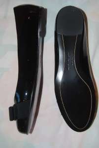 SALVATORE FERRAGAMO VARINA NEW Black Patent Leather Ballet Flats Shoes 