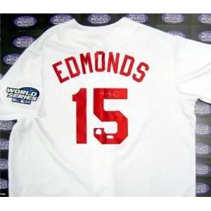 Jim Edmonds Autographed/Hand Signed Baseball Jersey (St. Louis 