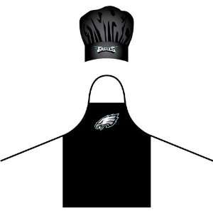  Philadelphia Eagles NFL Barbeque Apron and Chefs Hat 