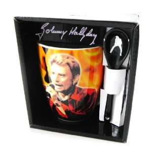  Box mug Johnny Hallyday + fire red spoon.: Home 