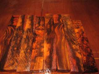 black line spalted hackberry root turning pen blanks wood crafts A++ 