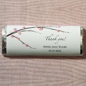  Personalized Cherry Blossom Chocolate Bar Wedding Favor 