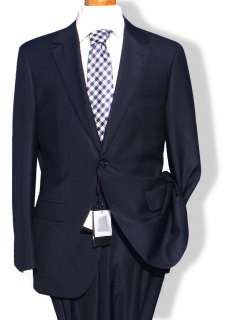 Valentino GORGEOUS Exotic Silk Wool GUN METAL BLUE Weave Mens Suit 