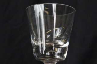 L553 8PC VAL ST LAMBERT CRYSTAL STEMMPED WINE GLASSES STATE PLAIN DISC 