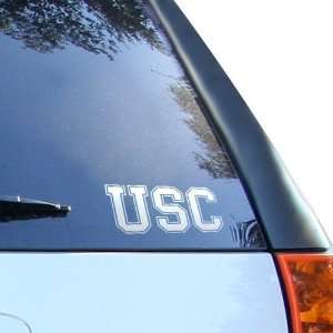  USC Trojans White Wordmark Decal Automotive