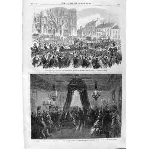  1865 King Leopold Church Gudule Brussels Funeral