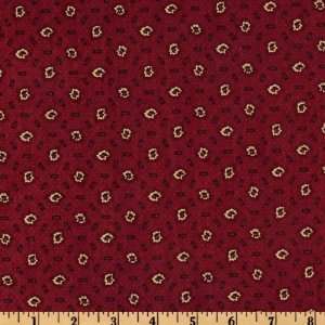  44 Wide A Journey Through Time Abstract Shapes Red/Tan Fabric 