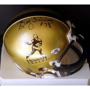 Billy Sims Heisman Autographed Mini Helmet w/COA Sports 