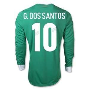  adidas Mexico 11/12 G. DOS SANTOS Home Long Sleeve Soccer 