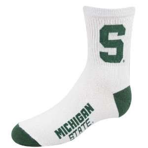 Michigan State Spartans White (501) 10 13 Team Logo Tall Socks  