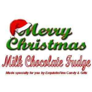 Custom Labeed Gift Merry Christmas Hat Milk Chocolate Fudge