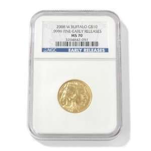  2008 W $10 Gold Buffalo Coin MS70 NGC Early Release 