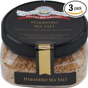 Caravel Gourmet Sea Salt, Habanero, 4 Ounce (Pack of 3)  
