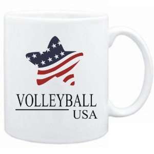 New  Volleyball Usa Star Color   America  Mug Sports  