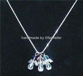   Family birthstone angels necklace gift for Nan/Gran/grandmother  
