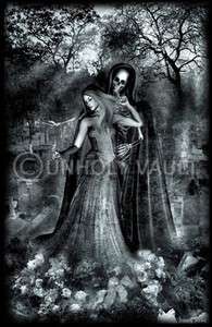 GOTHIC LOVE Angel of Death Romance Macabre Grim Reaper Fantasy Poster 