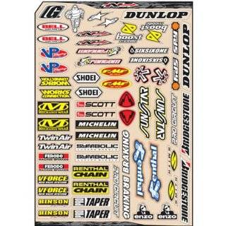 Style Mini Logo Decal Sheets MX Motorcycle Graphic Kit Accessories 