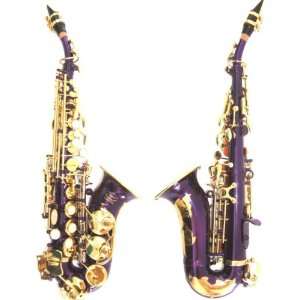    Jollysun Purple Curved Soprano Saxophone Musical Instruments