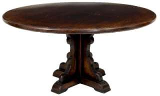FINE REPRODUCTION OAK ROUND DINING TABLE SEATS UPTO 8  