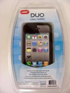 CALLET DUO CASE + WALLET FOR ANY CARRIER OF iPHONE 4, BLACK SE7648262 