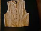   Holmes steampunk suit vest beige stripe linen blnd L 43C unstructured