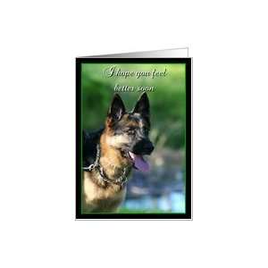 Feel Better Soon German Shepherd Card