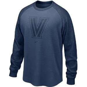   Villanova Wildcats Navy Blue Washed Waffle Long Sleeve Thermal T shirt