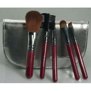 MAC 5pc Silver Limited Edition Make up Brush Set Beauty