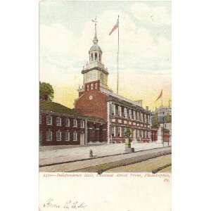  1907 Vintage Postcard Independence Hall (Chestnut Street 