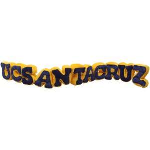  NCAA UC Santa Cruz Slugs Navy Blue Gold Plush Spirit Name 
