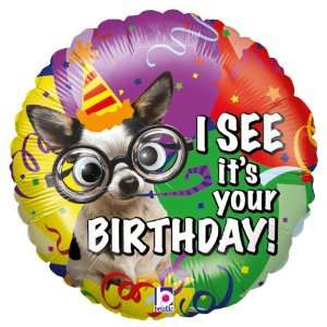  I See Its Your Birthday Google Eyes 21 Mylar Balloon 
