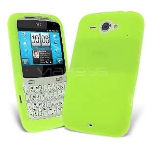   Lime Green Soft Silicone Skin Case for HTC ChaCha Electronics