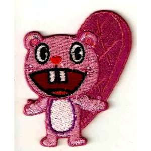 TOOTHY purple mauve BEAVER in Happy Tree Friends Cartoon Embroidered 