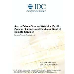  Axeda Private Vendor Watchlist Profile Communications and 