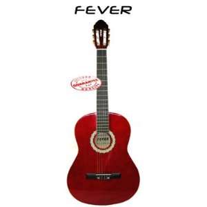  Fever Full Size Nylon Classical String Guitar Red SL 020 