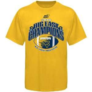   Virginia Mountaineers Old Gold 2010 Big East Champions Perry T shirt