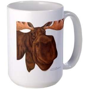  moose head antlers Wildlife Large Mug by  