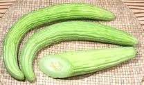 the armenian cucumber cucumis melo var flexuosus is a type of long 
