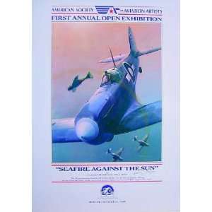  SEAFIRE AGAINST THE SUN by CHARLES THOMPSON. Size 27.00 X 19 
