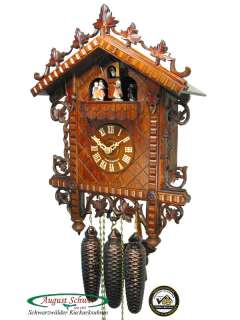 Black Forest Cuckoo Clock 8 Day Music Trainstation NEW  