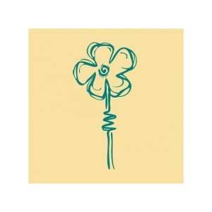 Flower (5)   Removeable Wall Decal   selected color Baby Blue   Want 