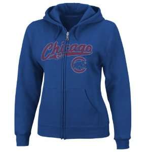  Chicago Cubs Womens Backlot Drama Full Zip Hoodie: Sports 