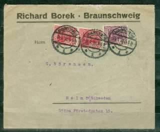 10 Pfennig Germania in seltener e Farbe auf Bedarfsbrief 1920 geprüft 